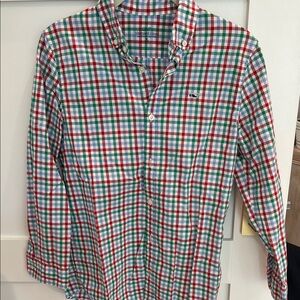 Vineyard Vines boy’s Red and Green Plaid Shirt